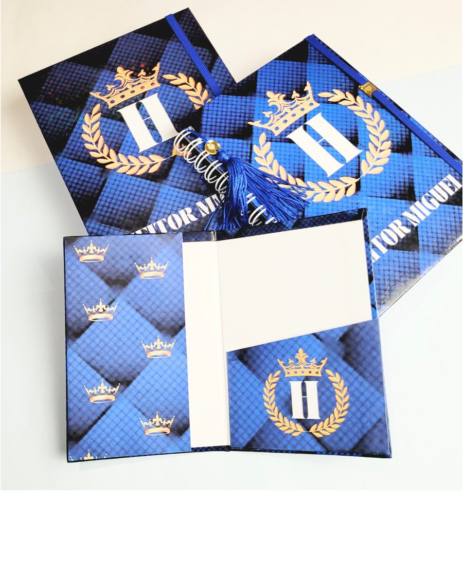 Kit azul royal com monograma