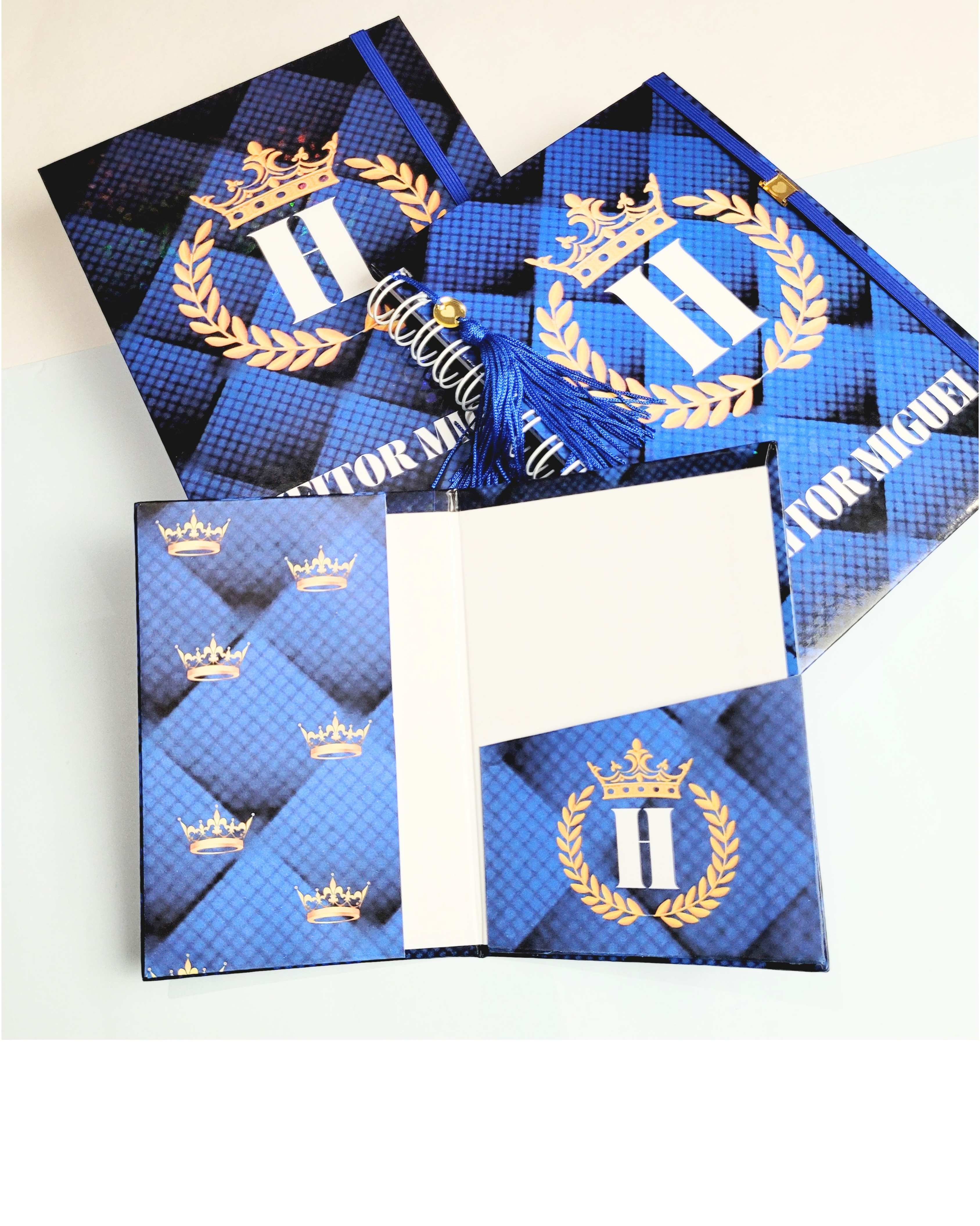 Kit azul royal com monograma