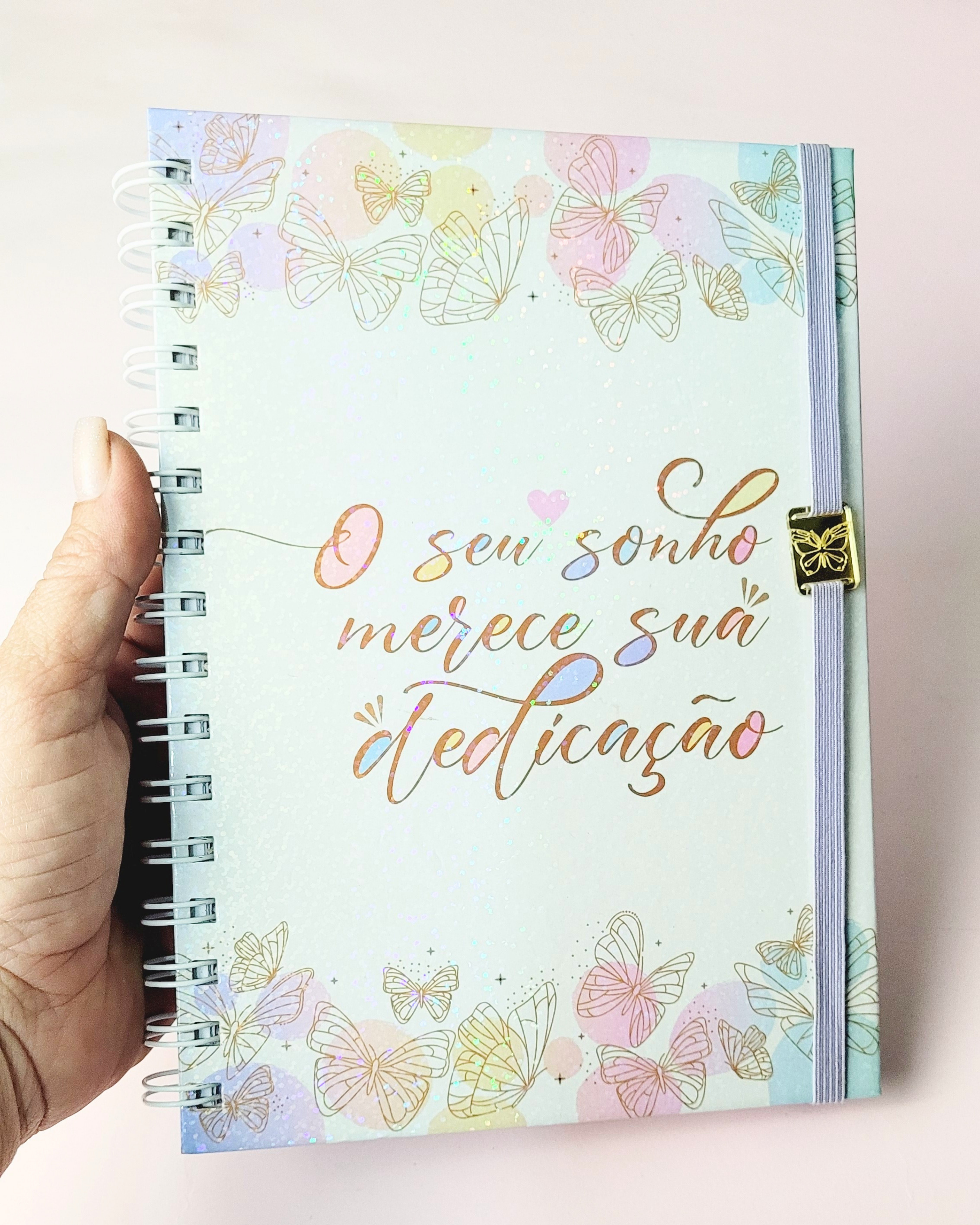 Caderno com capa holográfica