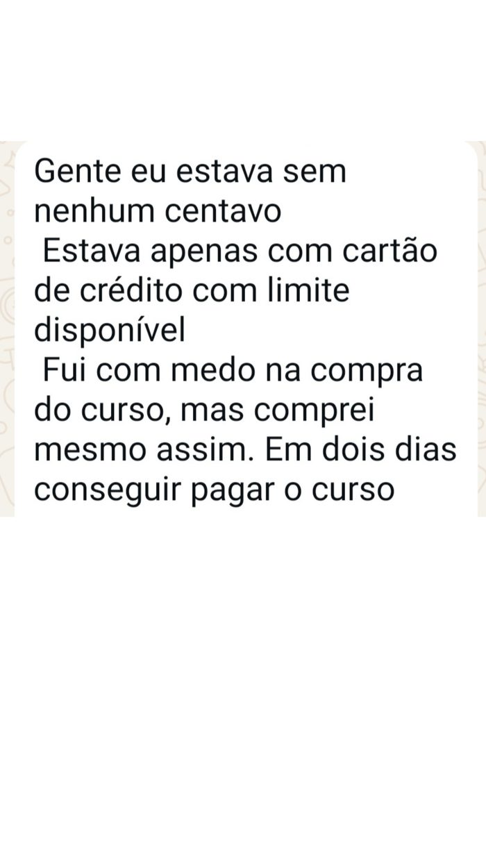 Depoimento de aluna