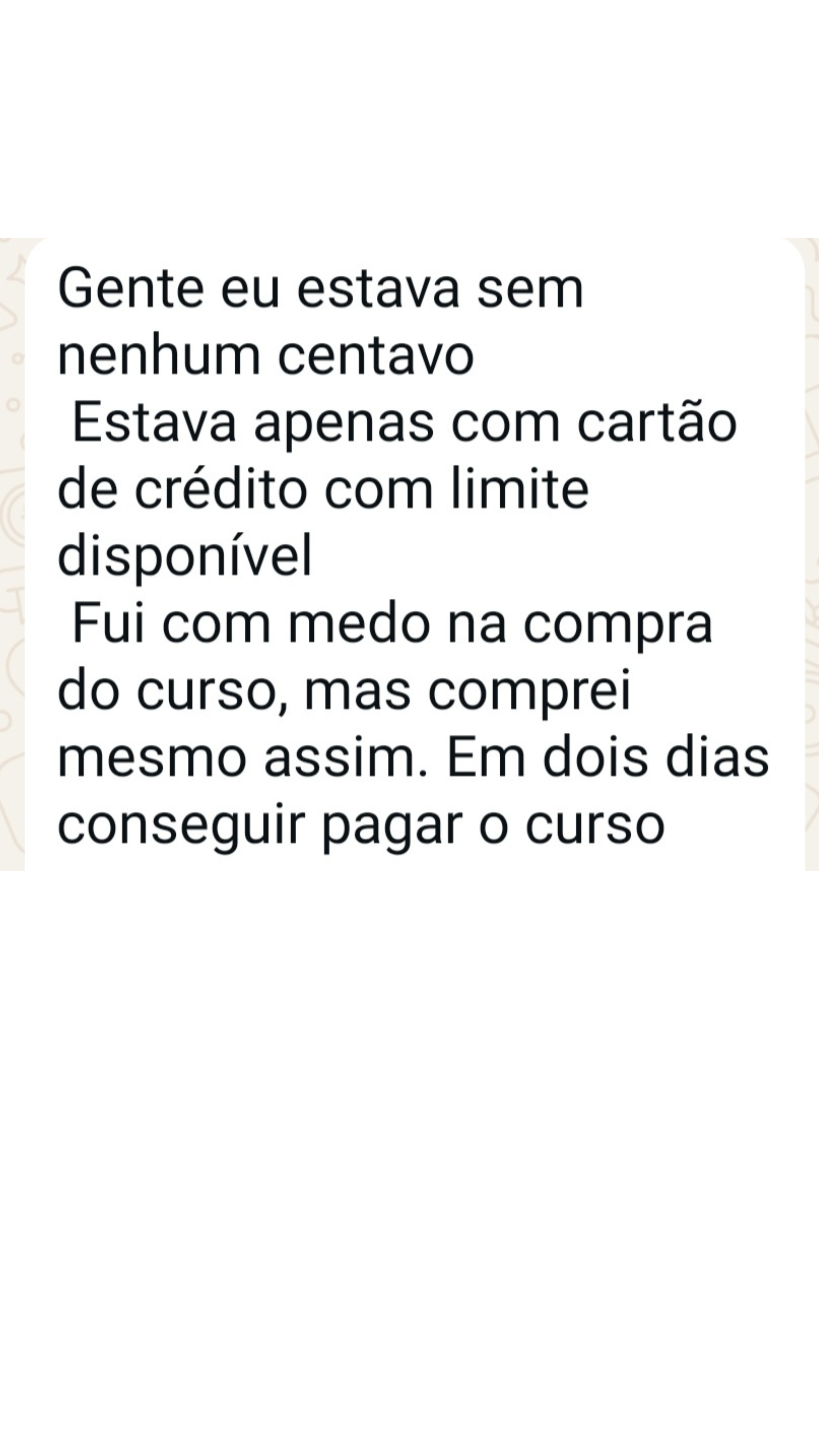 Depoimento de aluna