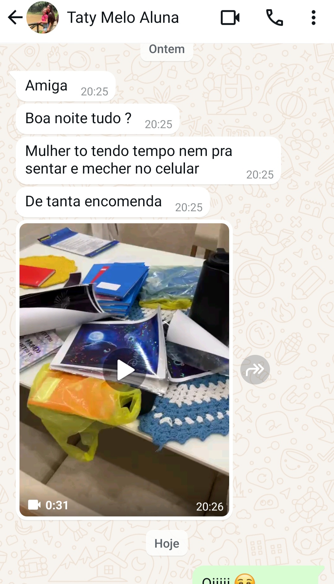 Depoimento de aluna