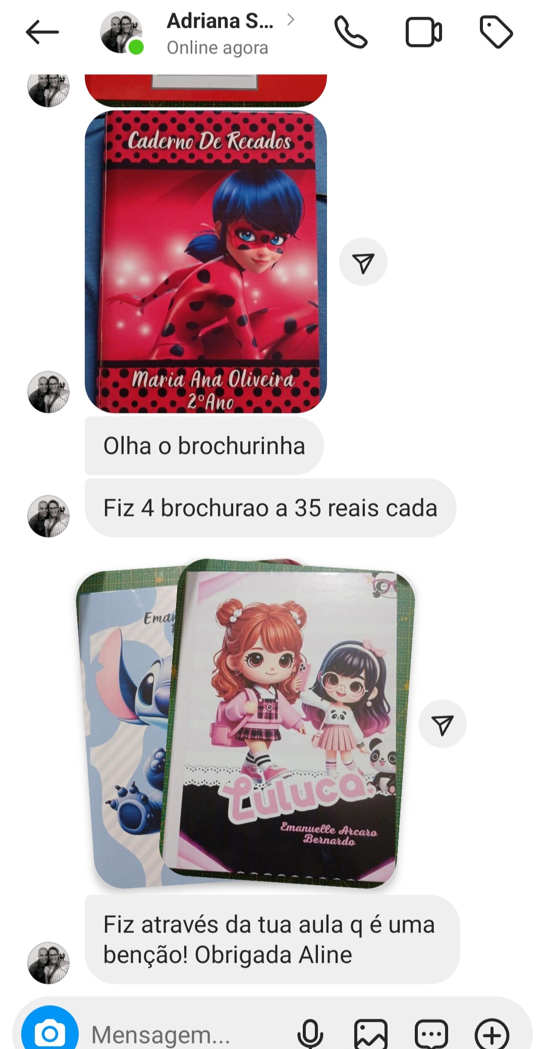 Depoimento de aluna