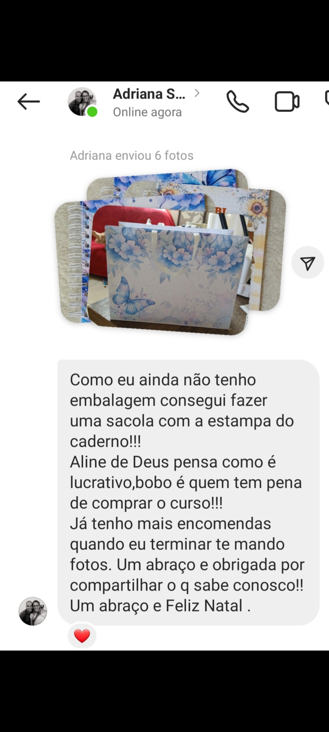 Depoimento de aluna