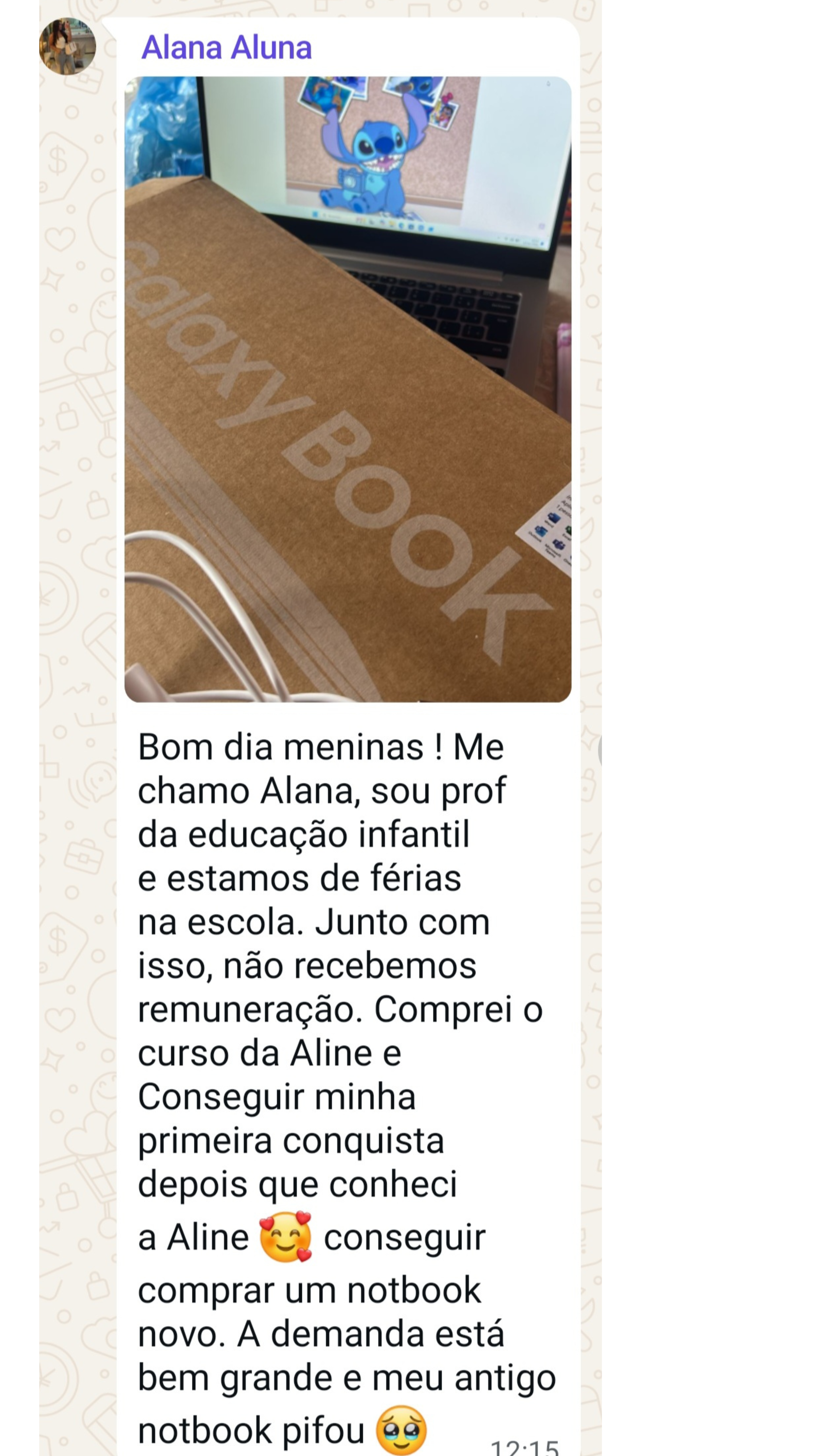 Depoimento de aluna