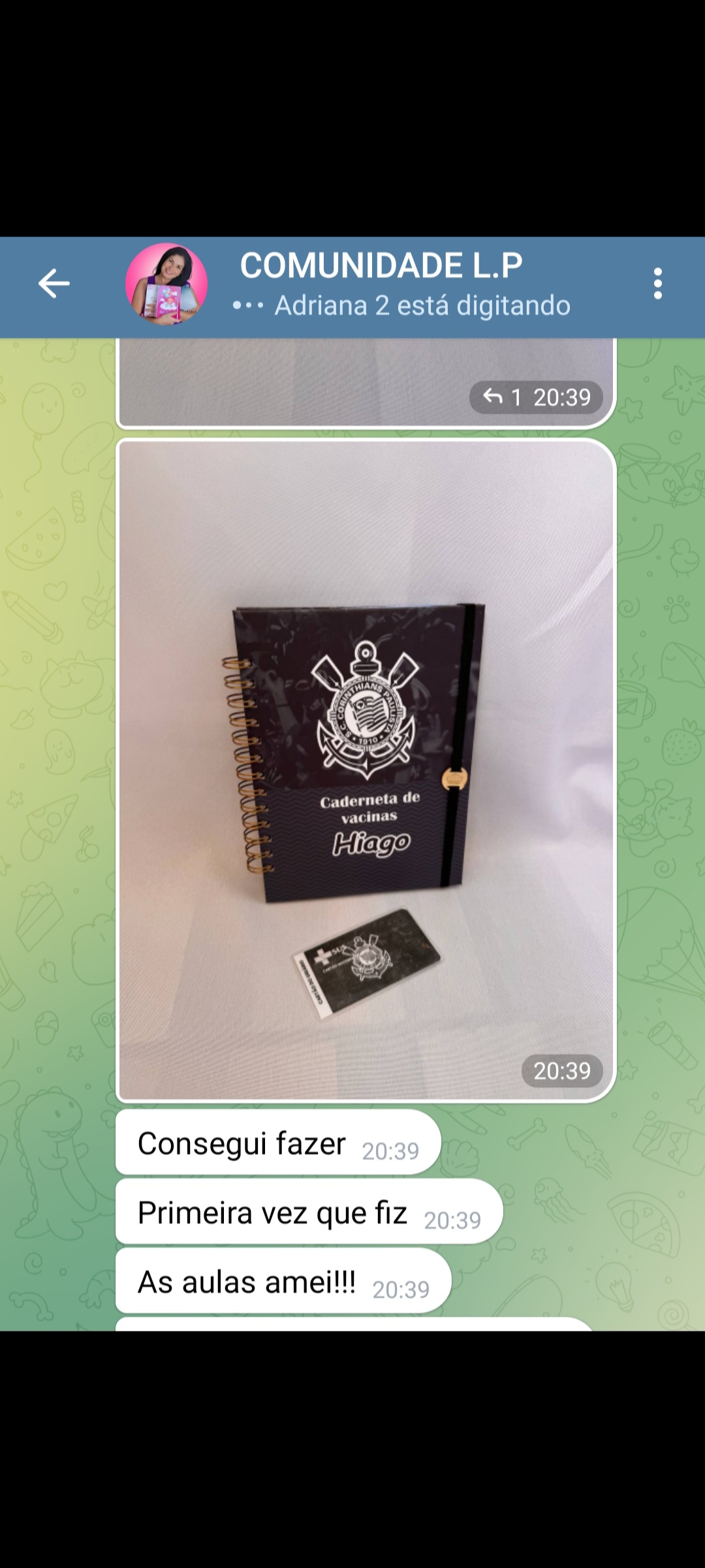 Depoimento de aluna
