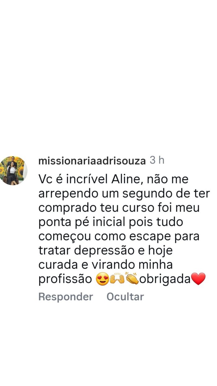 Depoimento de aluna